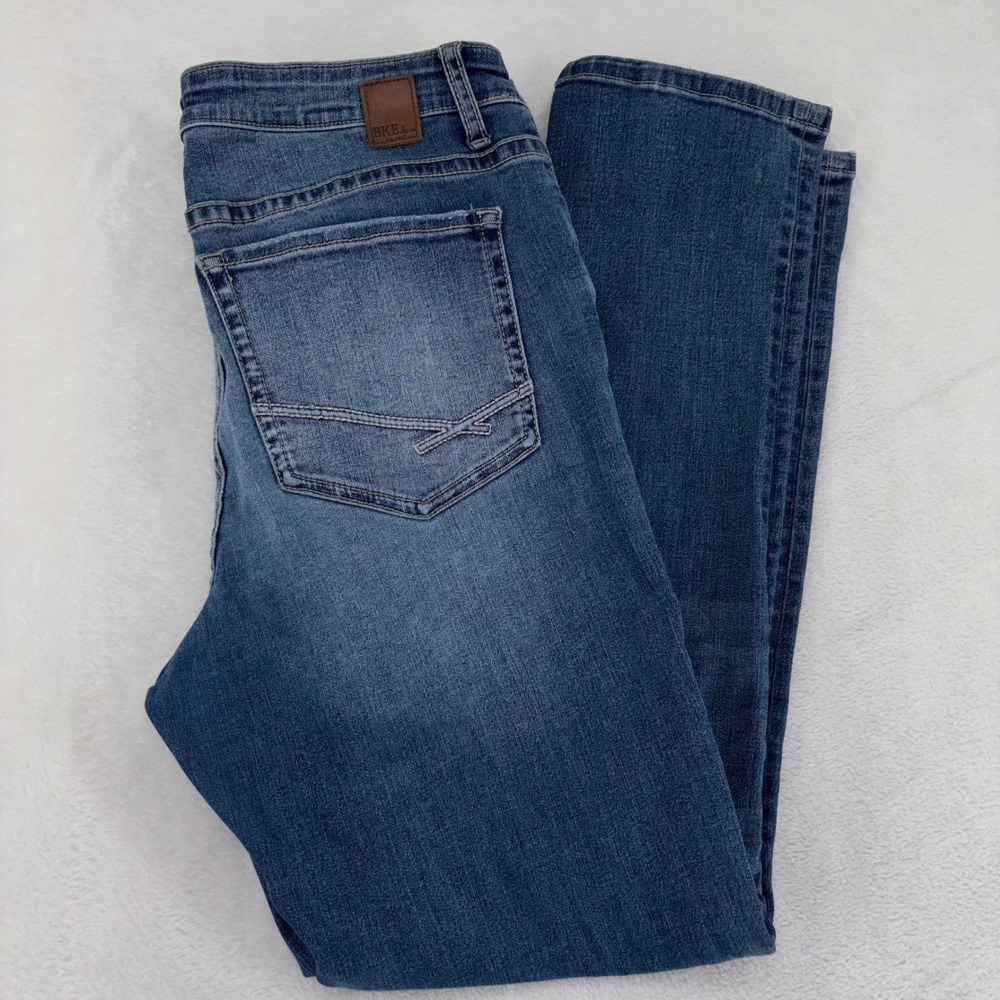 BKE Payton Ankle Straight Leg Jeans Womens 31 Medium Wash Stretch Denim